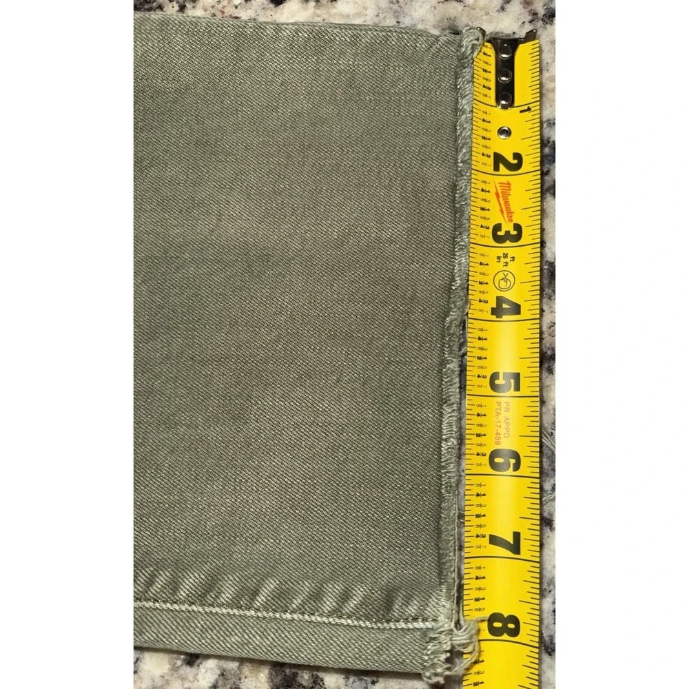 Joe's Jeans The Blake High Rise Wide Leg Crop Jeans Burnt Olive Green Size 26 - Picture 9 of 11